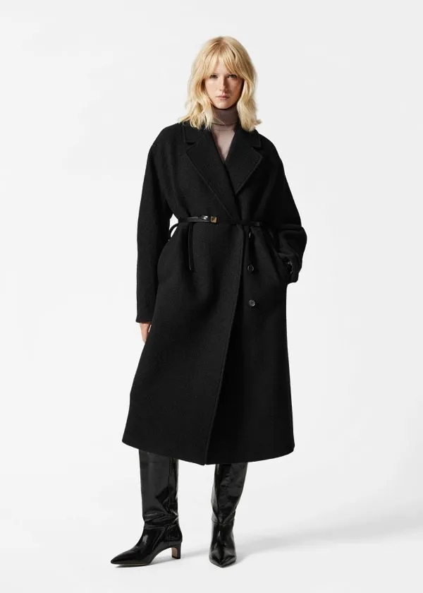 and Other Stories PointedToe KneeHigh Boots Black Patent Leather Women Boots