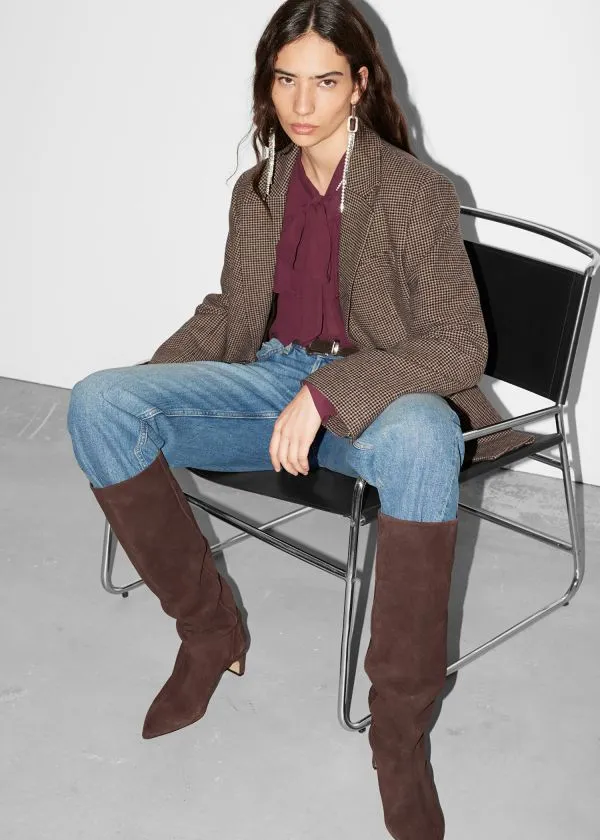 and Other Stories PointedToe KneeHigh Boots Brown Women Boots
