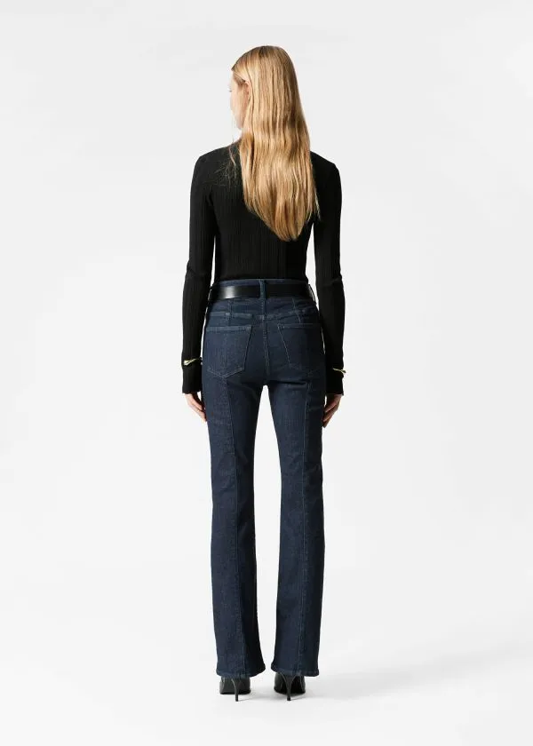 and Other Stories PointelleKnit Turtleneck Top Black Women Knitwear