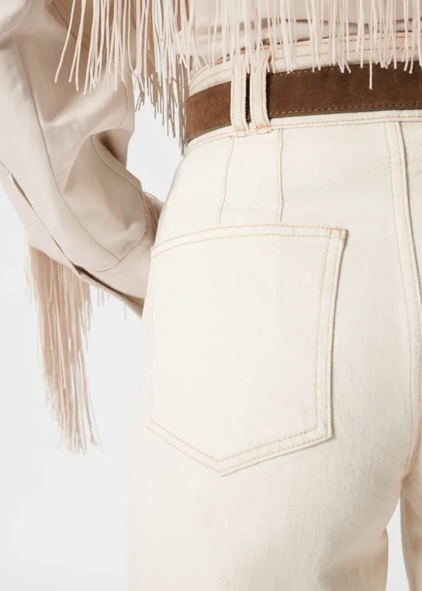 and Other Stories PressCrease Flared Jeans Cream Women Jeans