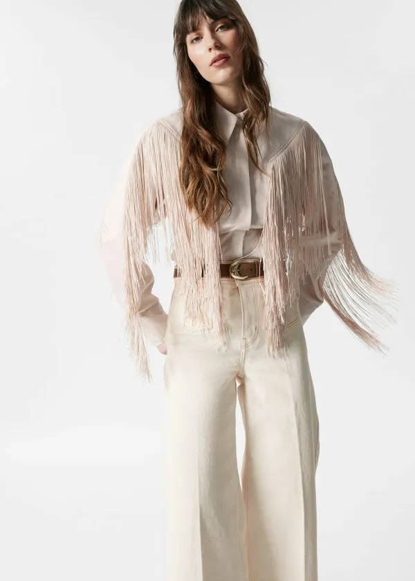 and Other Stories PressCrease Flared Jeans Cream Women Jeans