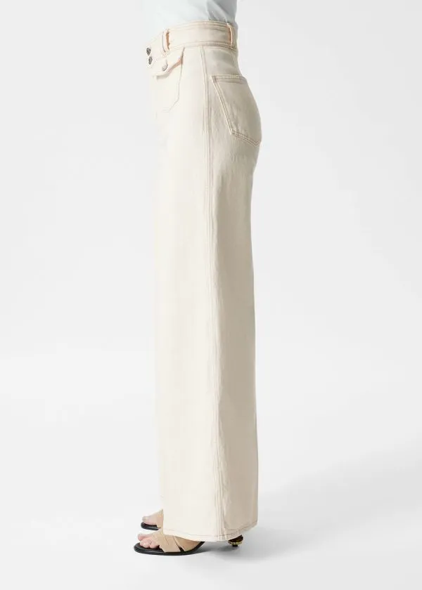 and Other Stories PressCrease Flared Jeans Cream Women Jeans
