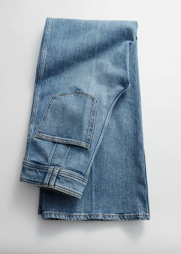 and Other Stories PressCrease Flared Jeans Washed Light Blue Women Jeans