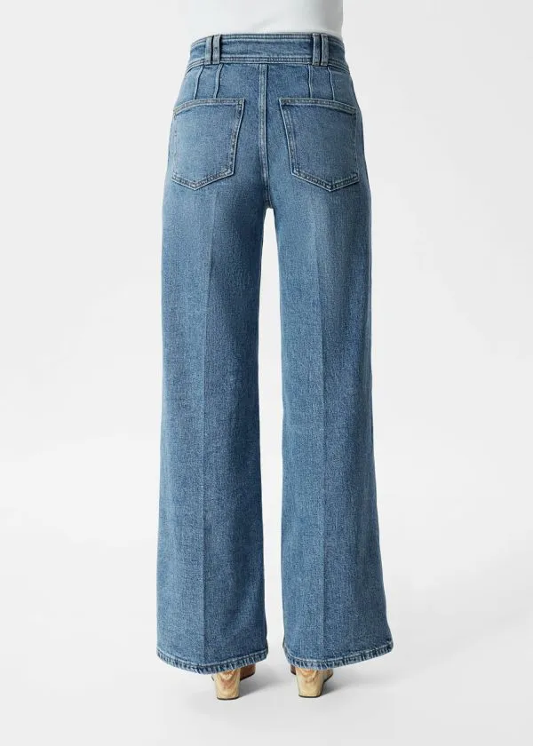and Other Stories PressCrease Flared Jeans Washed Light Blue Women Jeans