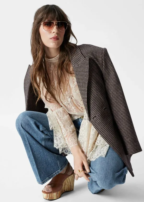 and Other Stories PressCrease Flared Jeans Washed Light Blue Women Jeans