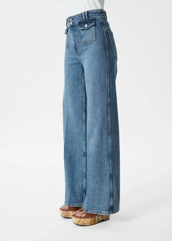 and Other Stories PressCrease Flared Jeans Washed Light Blue Women Jeans