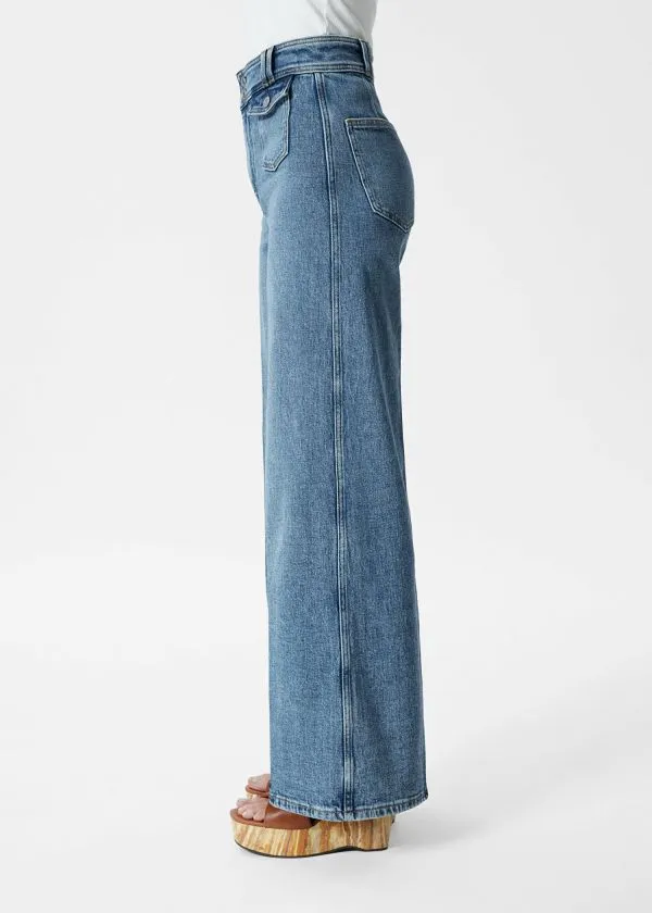 and Other Stories PressCrease Flared Jeans Washed Light Blue Women Jeans