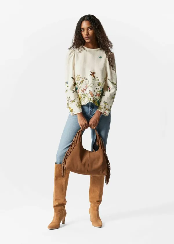 and Other Stories Printed Blouse Yellow Floral Print Women Blouses and Shirts