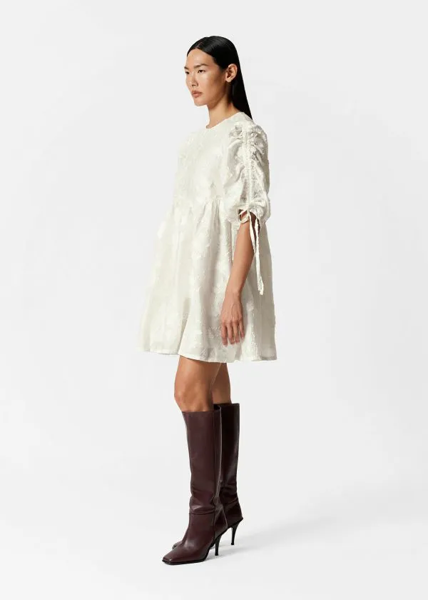and Other Stories PuffSleeve Mini Dress Ivory Women Dresses