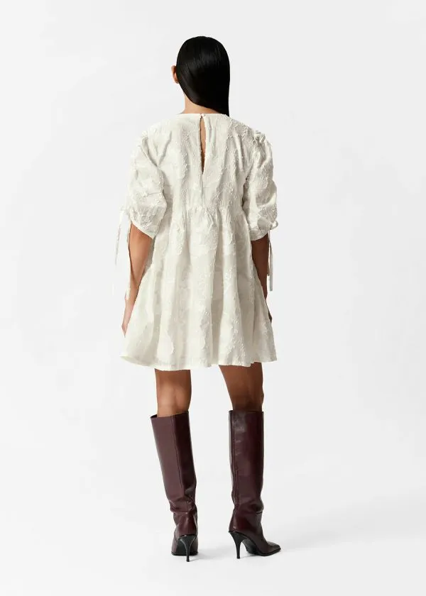 and Other Stories PuffSleeve Mini Dress Ivory Women Dresses