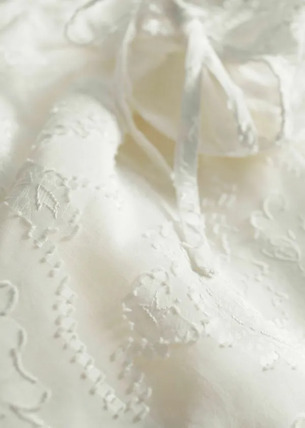 and Other Stories PuffSleeve Mini Dress Ivory Women Dresses