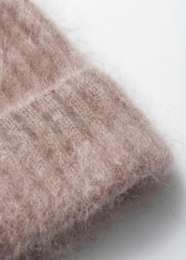 and Other Stories Pure BrushedCashmere Beanie Mole Women Headwear