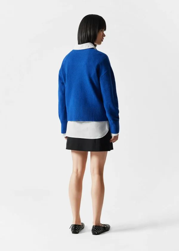 and Other Stories Relaxed Knit Jumper Bright Blue Women Knitwear