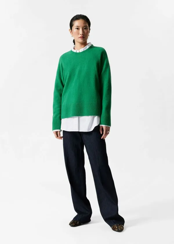 and Other Stories Relaxed Knit Jumper Green Women Knitwear