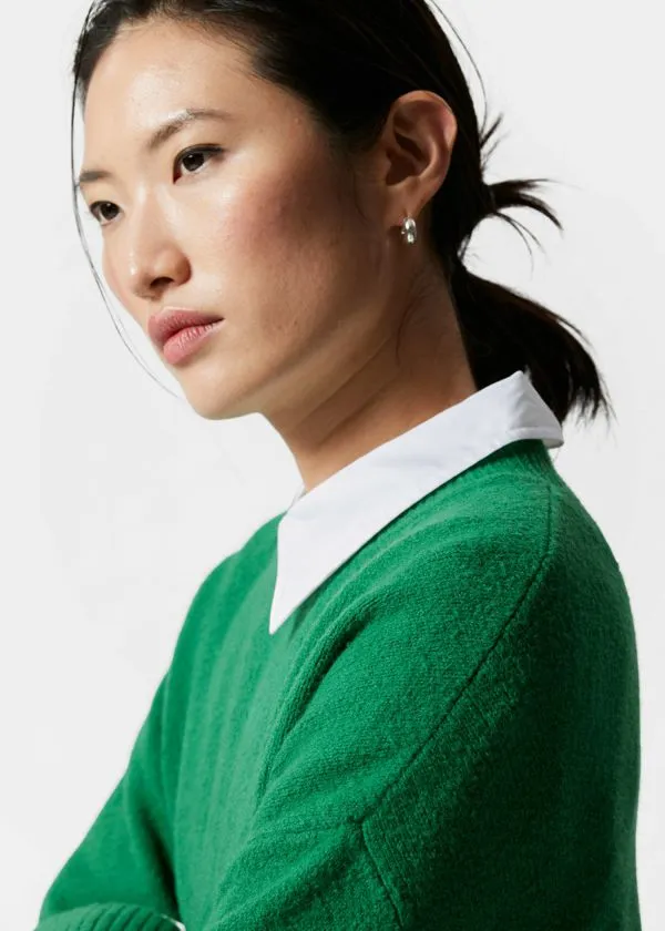 and Other Stories Relaxed Knit Jumper Green Women Knitwear
