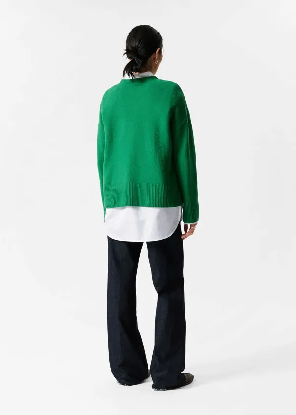 and Other Stories Relaxed Knit Jumper Green Women Knitwear