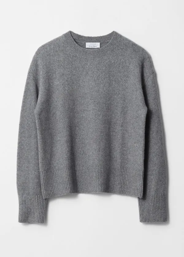 and Other Stories Relaxed Knit Jumper Grey Melange Women Knitwear