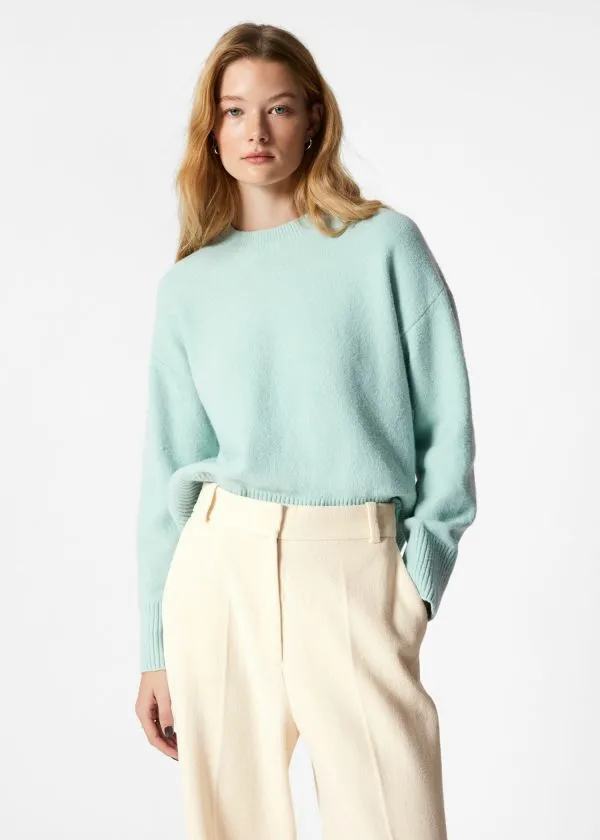 and Other Stories Relaxed Knit Jumper Pale Green Women Knitwear