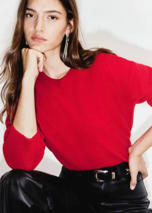 and Other Stories Relaxed Knit Jumper Red Women Knitwear