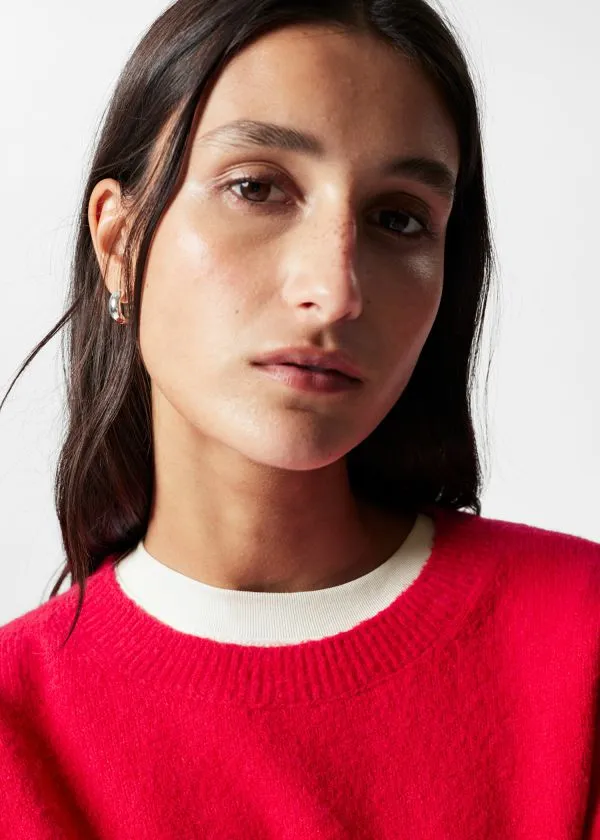 and Other Stories Relaxed Knit Jumper Red Women Knitwear