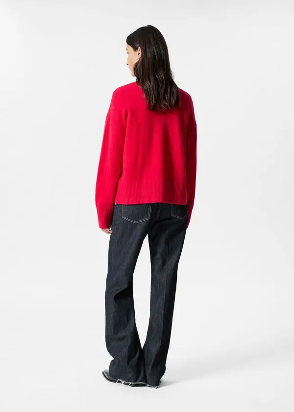 and Other Stories Relaxed Knit Jumper Red Women Knitwear