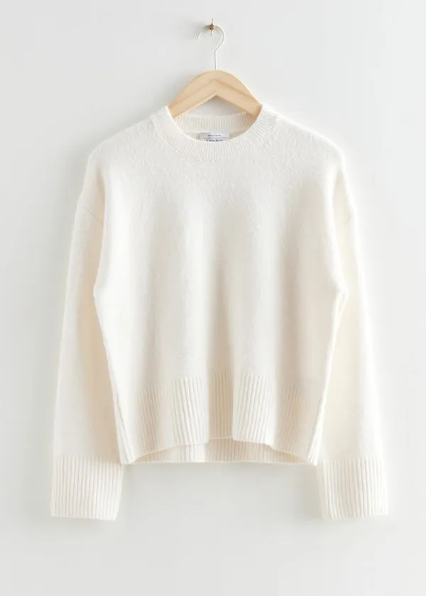 and Other Stories Relaxed Knit Jumper White Women Knitwear