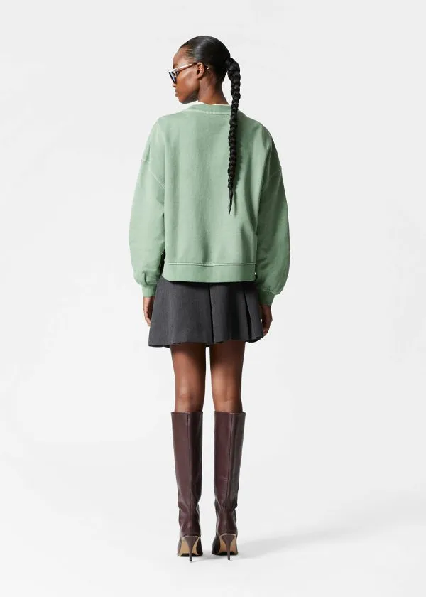 and Other Stories Relaxed Sweatshirt Green Women Sweatshirts and Hoodies