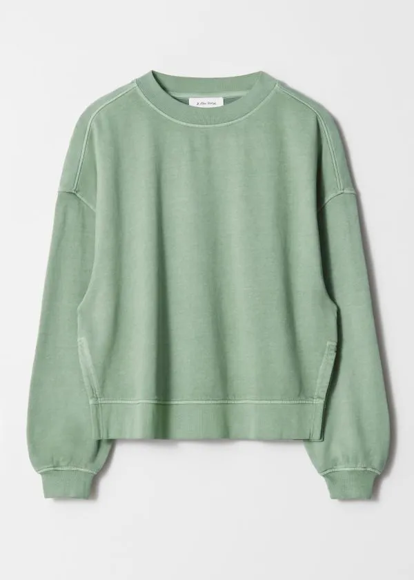 and Other Stories Relaxed Sweatshirt Green Women Sweatshirts and Hoodies
