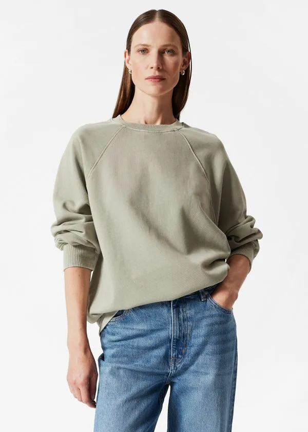 and Other Stories Relaxed Sweatshirt Khaki Women Tops and Tshirts
