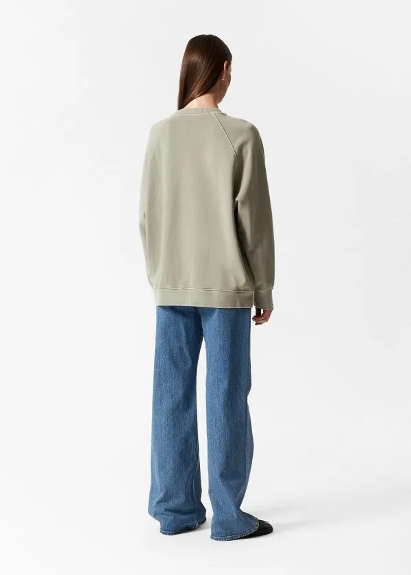and Other Stories Relaxed Sweatshirt Khaki Women Tops and Tshirts