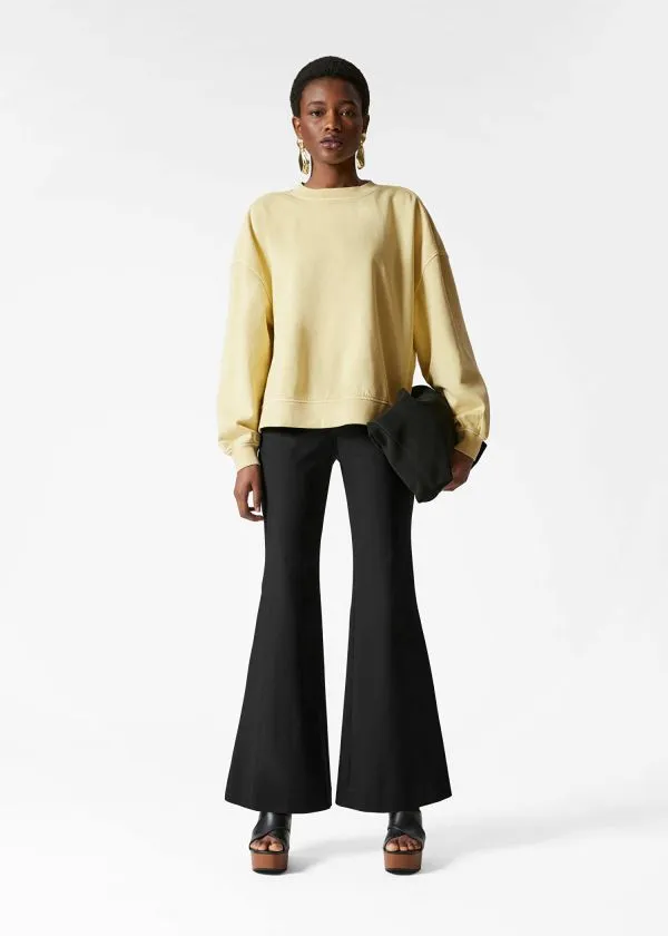 and Other Stories Relaxed Sweatshirt Yellow Women Sweatshirts and Hoodies