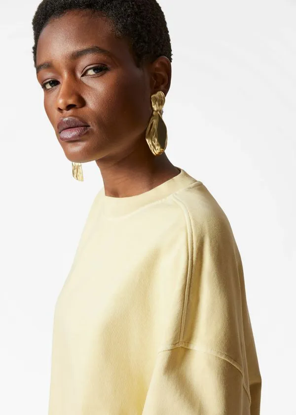 and Other Stories Relaxed Sweatshirt Yellow Women Sweatshirts and Hoodies