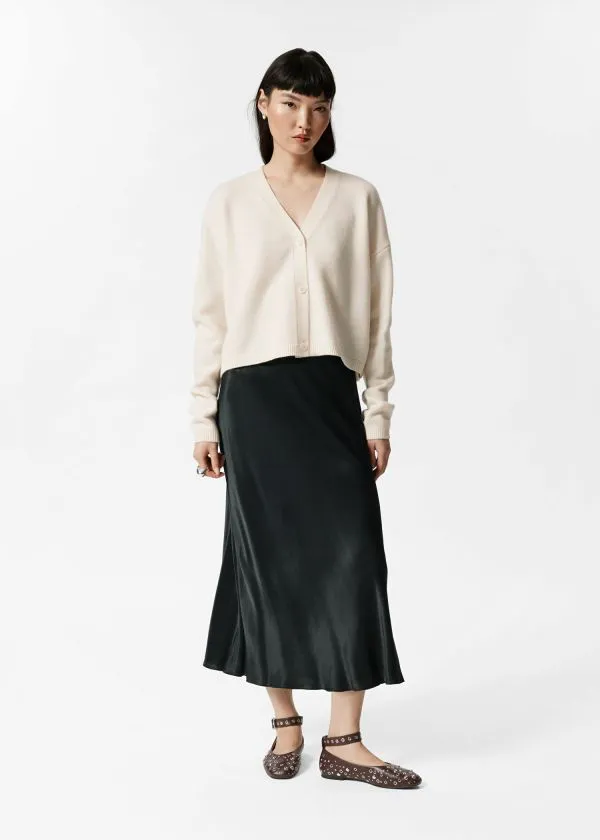 and Other Stories Relaxed Wool Cardigan Cream Women Knitwear