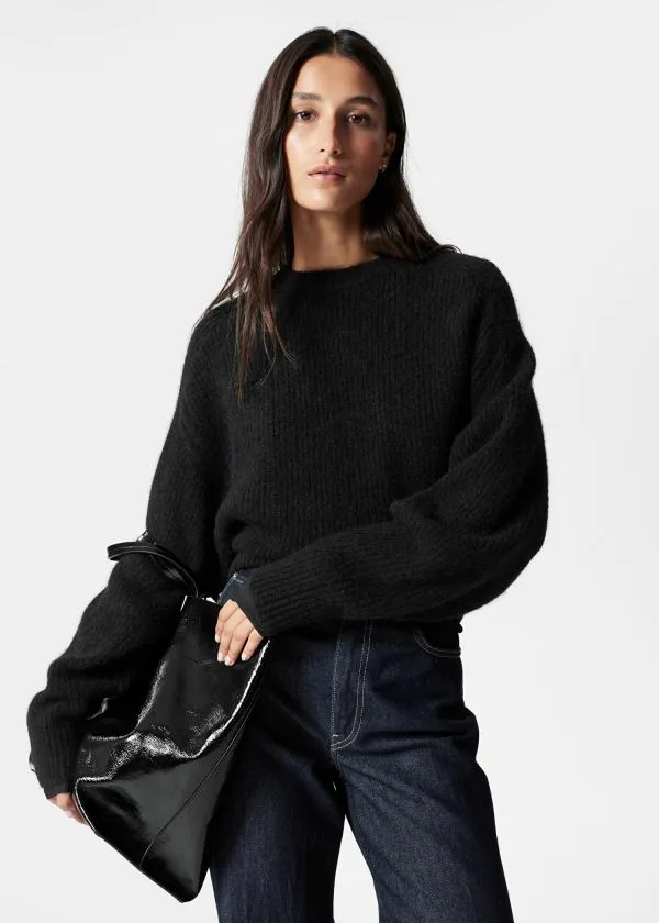 and Other Stories RibKnit Jumper Black Women Knitwear