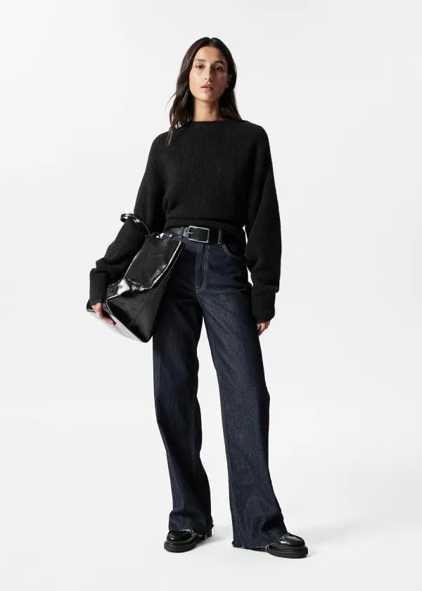 and Other Stories RibKnit Jumper Black Women Knitwear