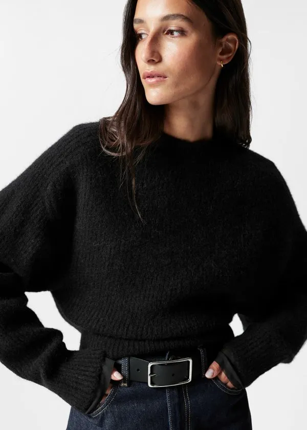and Other Stories RibKnit Jumper Black Women Knitwear