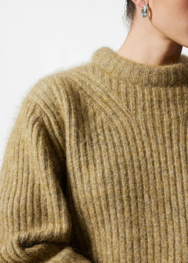 and Other Stories RibKnit Jumper Green Women Knitwear