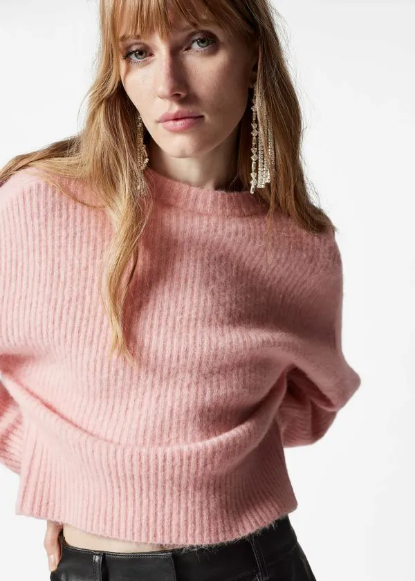 and Other Stories RibKnit Jumper Pink Women Knitwear