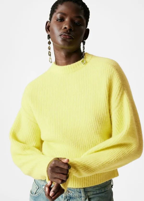 and Other Stories RibKnit Jumper Yellow Women Knitwear