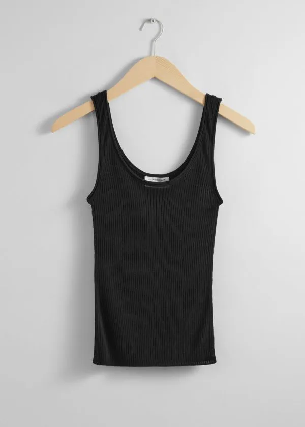 and Other Stories RibKnit Tank Top Black Women Knitwear