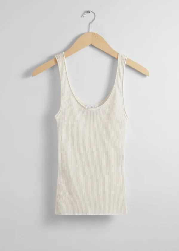 and Other Stories RibKnit Tank Top White Women Knitwear