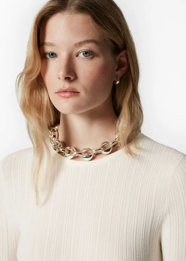 and Other Stories RibKnit Top Cream Women Knitwear