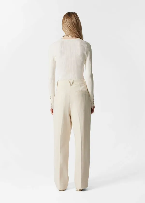 and Other Stories RibKnit Top Cream Women Knitwear