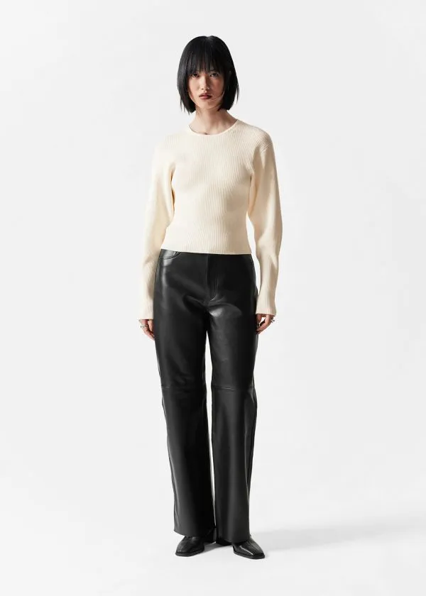 and Other Stories RibKnit Top White Women Knitwear