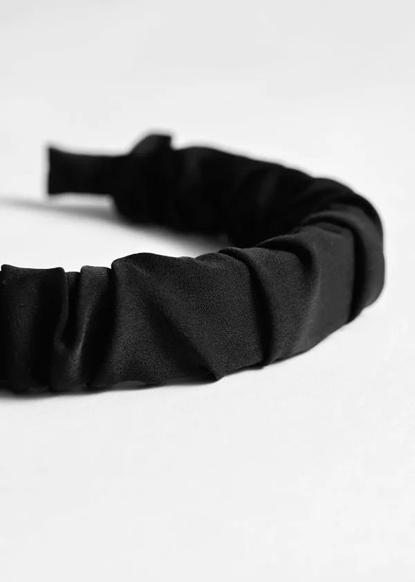 and Other Stories Ruched Alice Headband Black Women Hair Accessories