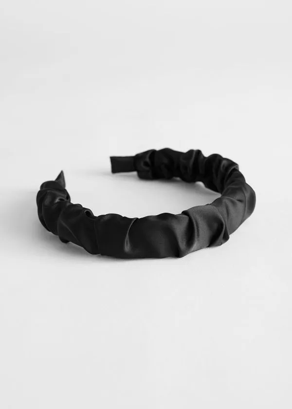 and Other Stories Ruched Alice Headband Black Women Hair Accessories