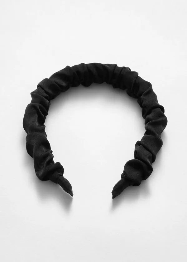 and Other Stories Ruched Alice Headband Black Women Hair Accessories