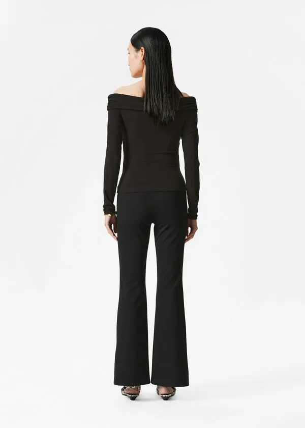 and Other Stories Ruched OffShoulder Top Black Women Tops and Tshirts