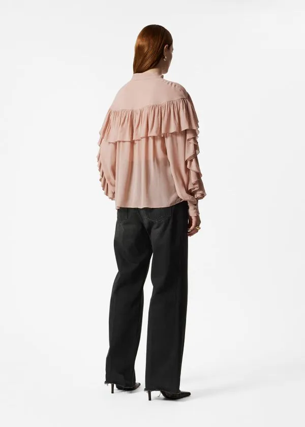 and Other Stories Ruffled BowDetailed Blouse Beige Women Blouses and Shirts