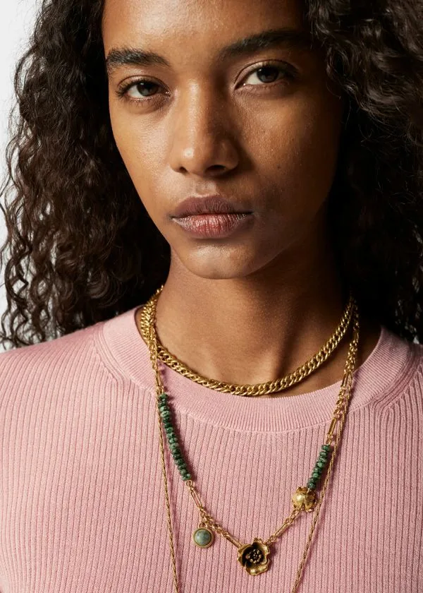 and Other Stories RuffledSlit Top Light Pink Women Knitwear